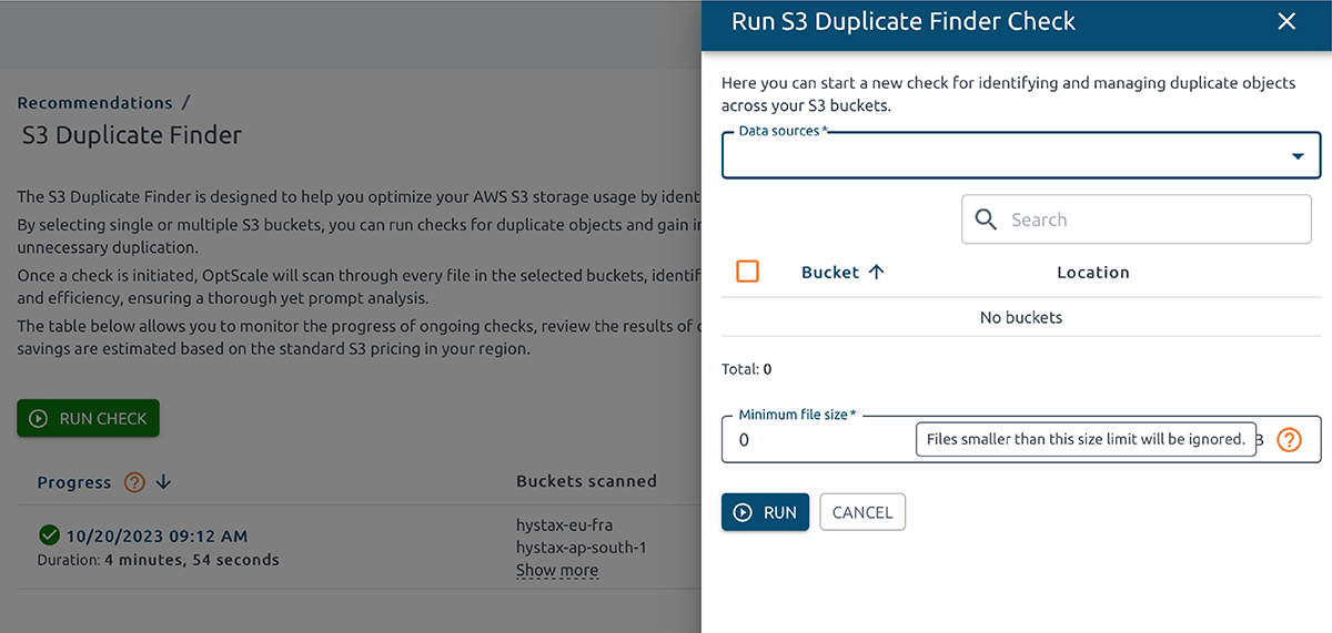 How to detect duplicate objects in AWS S3 storage Hystax