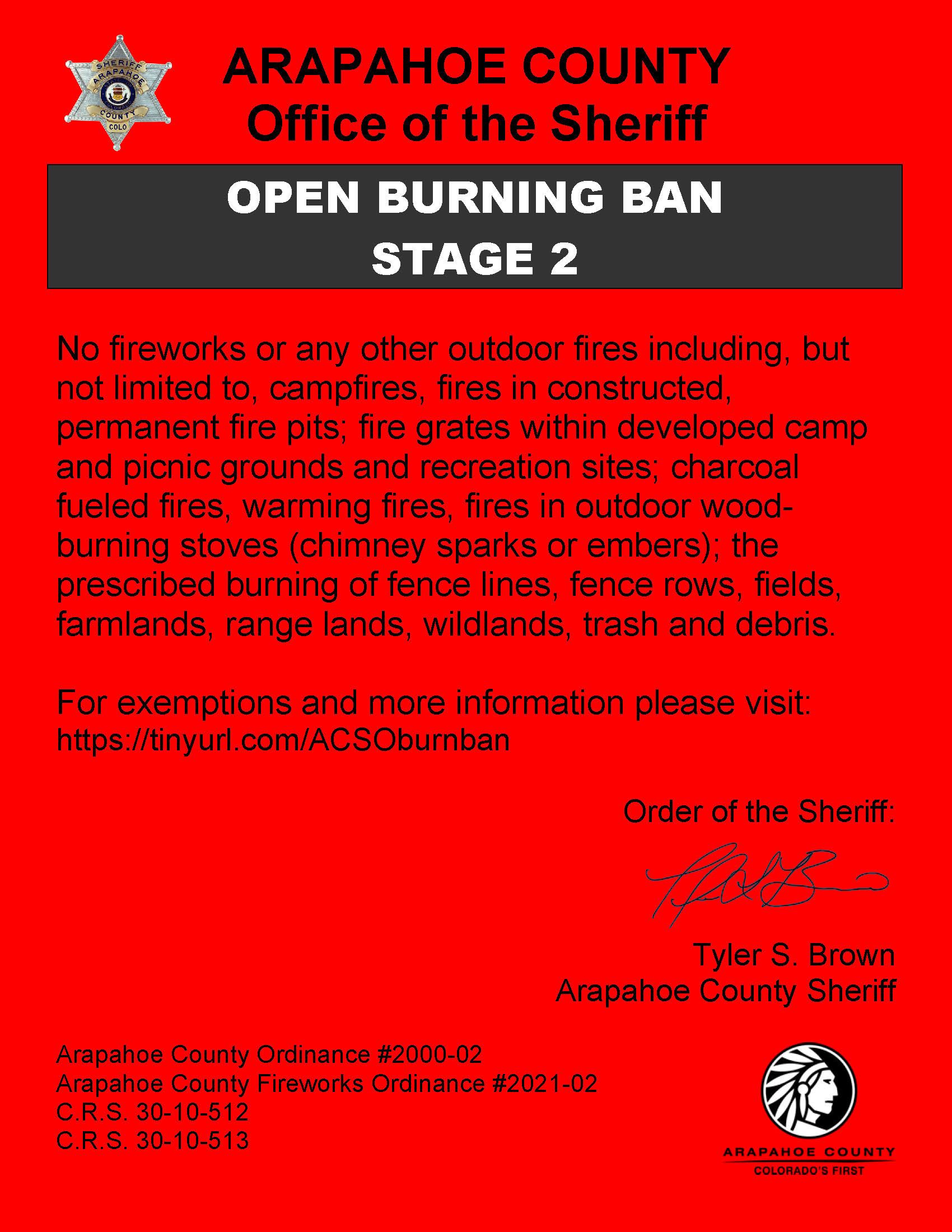 Stage 2 Open Burning Ban The I70 Scout & Eastern Colorado News