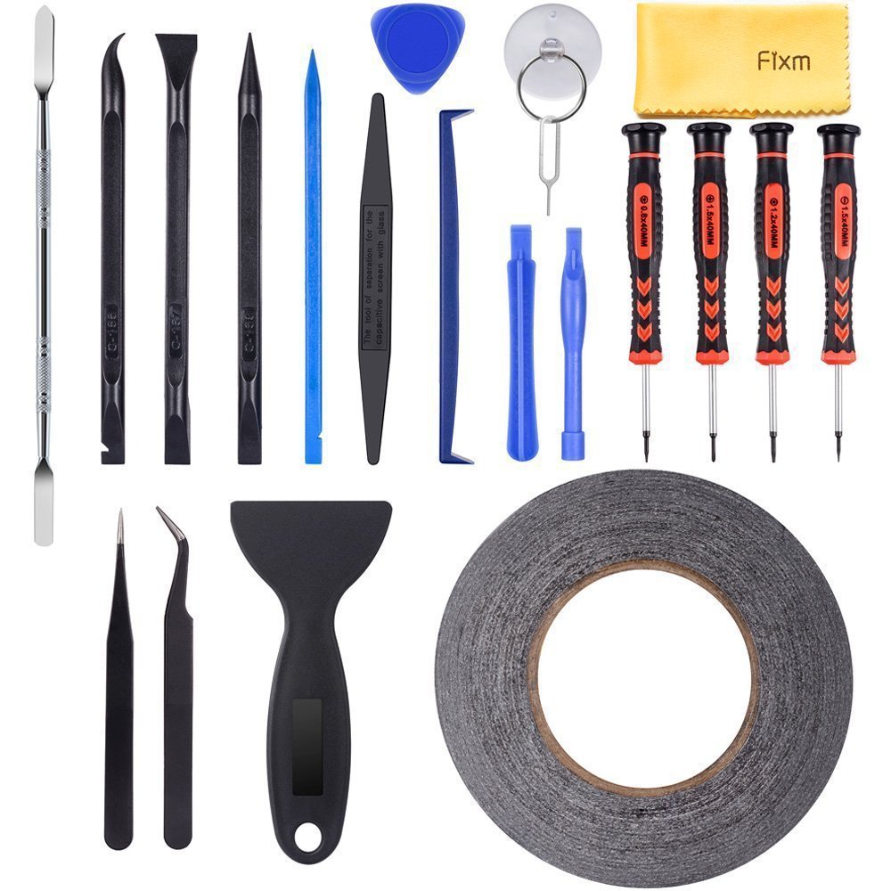 Fixm 21pcs Complete Opening Pry Tool Repair Kit and Screwdriver Set for