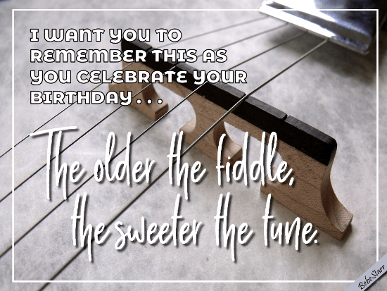 Old Fiddle. Free Funny Birthday Wishes eCards, Greeting Cards 123