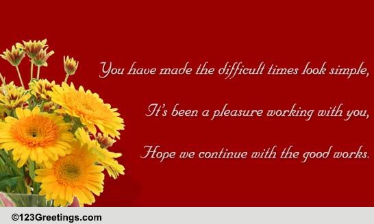 A Pleasurable Experience. Free Business Relations eCards, Greeting