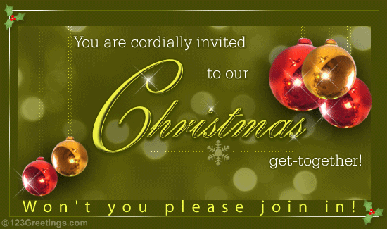 Merry Christmas Invitation! Free Invitations eCards, Greeting Cards