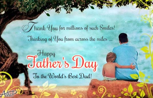 Thinking Of You From Across The Miles! Free Happy Father's Day eCards