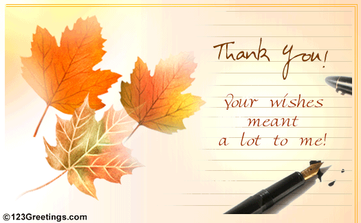 Your Wishes Meant A Lot... Free Thank You eCards, Greeting Cards 123