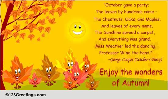 Autumn Poem... Free Magic of Autumn eCards, Greeting Cards 123 Greetings