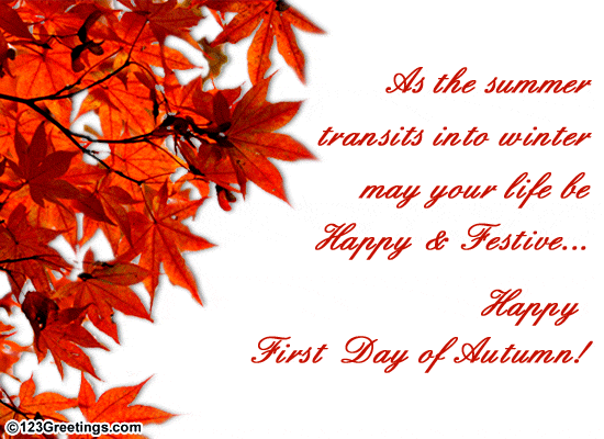 Filled With Joy. Free First Day of Autumn eCards, Greeting Cards 123
