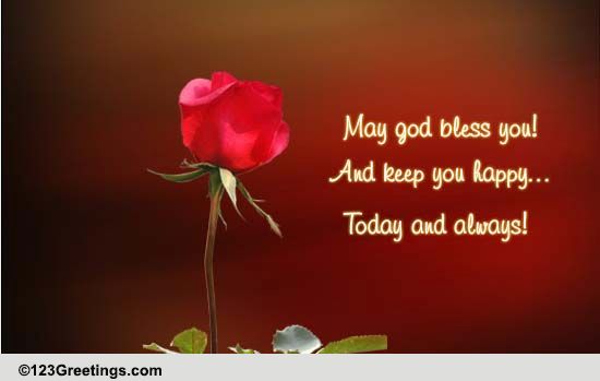 May God Keep You Happy! Free Blessing You eCards, Greeting Cards 123