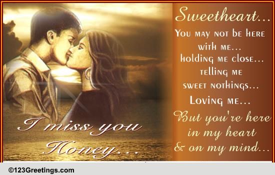 Here In My Heart.. Free Missing Him eCards, Greeting Cards 123 Greetings