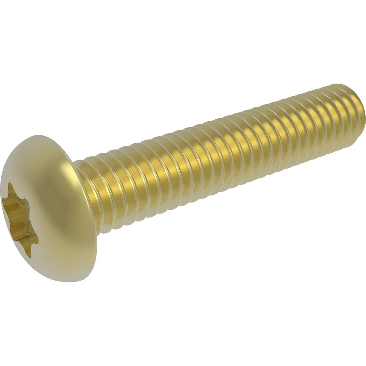 Buy M8 x 40mm T40 Torx Button Screws (ISO 7380) Brass Accu