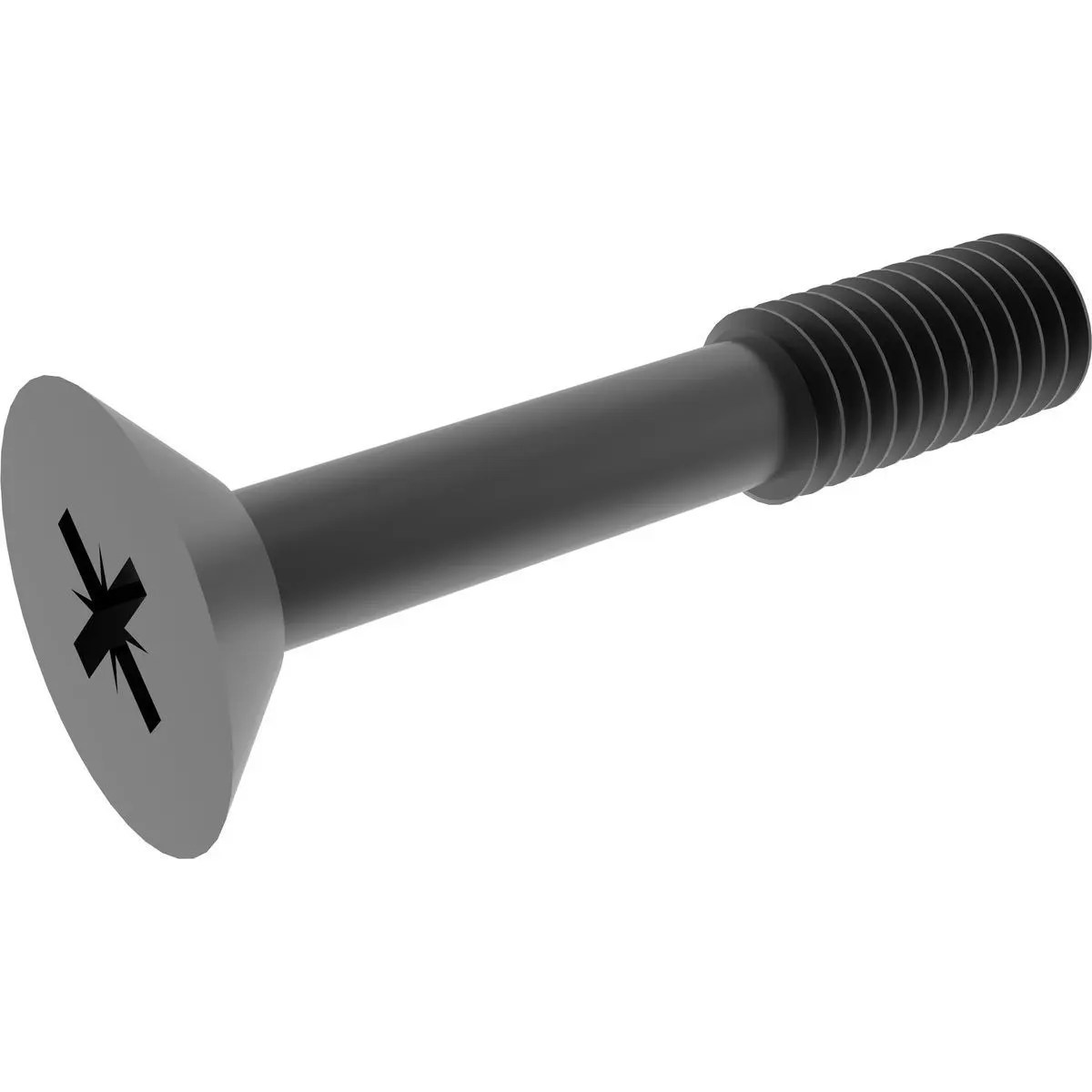 Buy M3.5 x 16mm Pozi Countersunk Captive Screws (DIN 965Z) Black Stainless Steel (A2