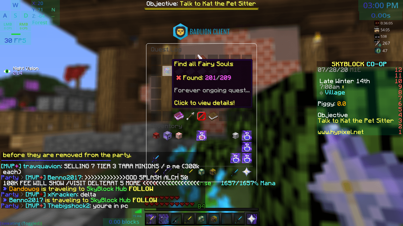 confusion about fairy souls Hypixel Minecraft Server and Maps