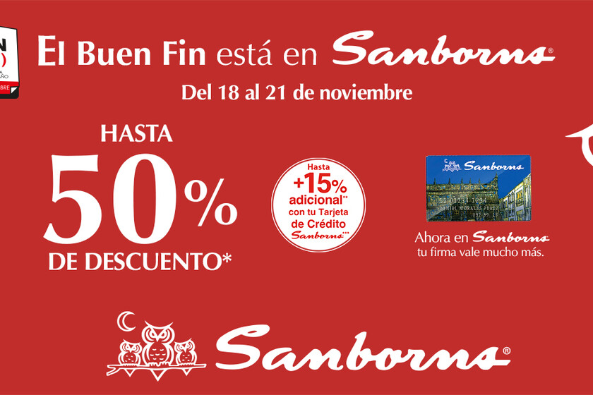 ¡El Buen Fin ya está aquí! Y con él, las mejores ofertas de Sanborns