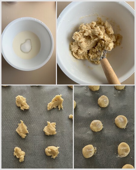Maruxas de nata receta casera de la galleta con solo cuatro