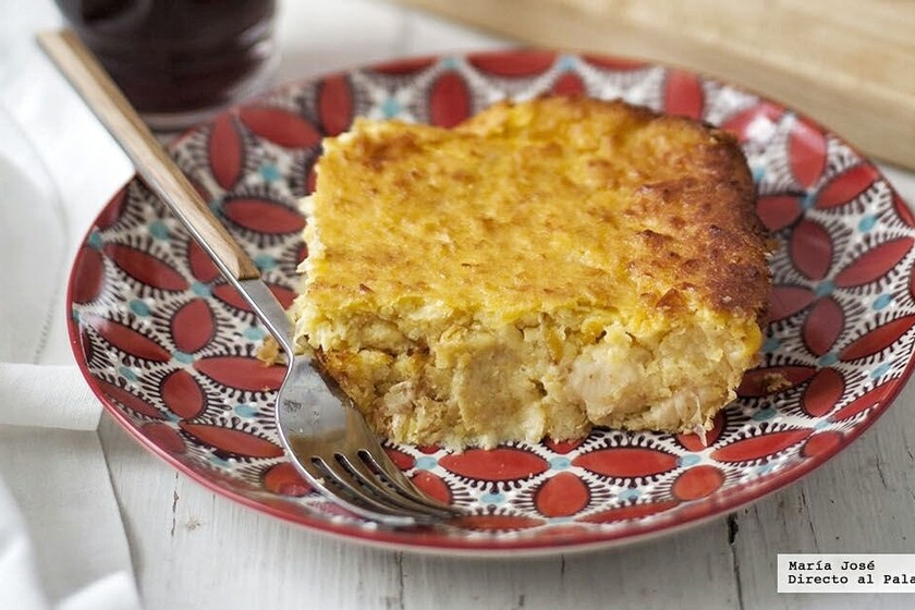 Chipa guazú o pastel paraguayo de maíz. Receta de cocina fácil