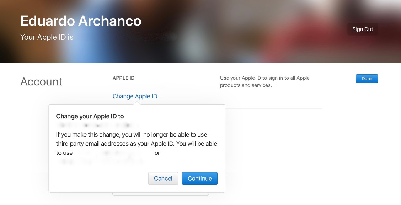 Cómo cambiar el email de tu Apple ID a otra cuenta de correo