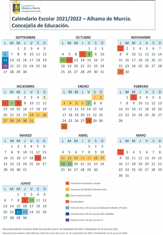 Calendario Escolar Murcia 2022 23 Prizm Basketball IMAGESEE