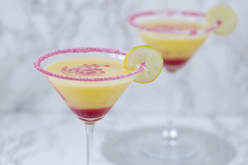 Cóctel sunrise margarita sin alcohol. Receta de cocina fácil, sencilla