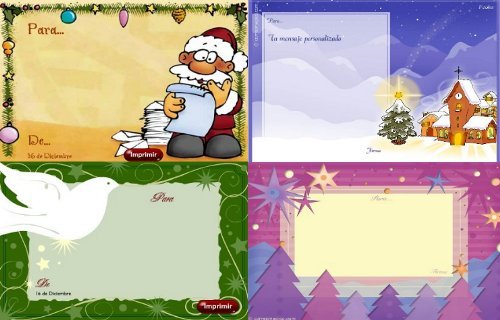 Tarjetas de Navidad para imprimir de Correo Mágico