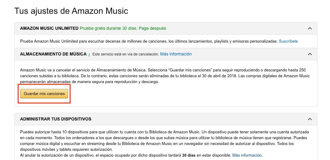 Adiós Amazon Music Storage así puedes conservar tus MP3