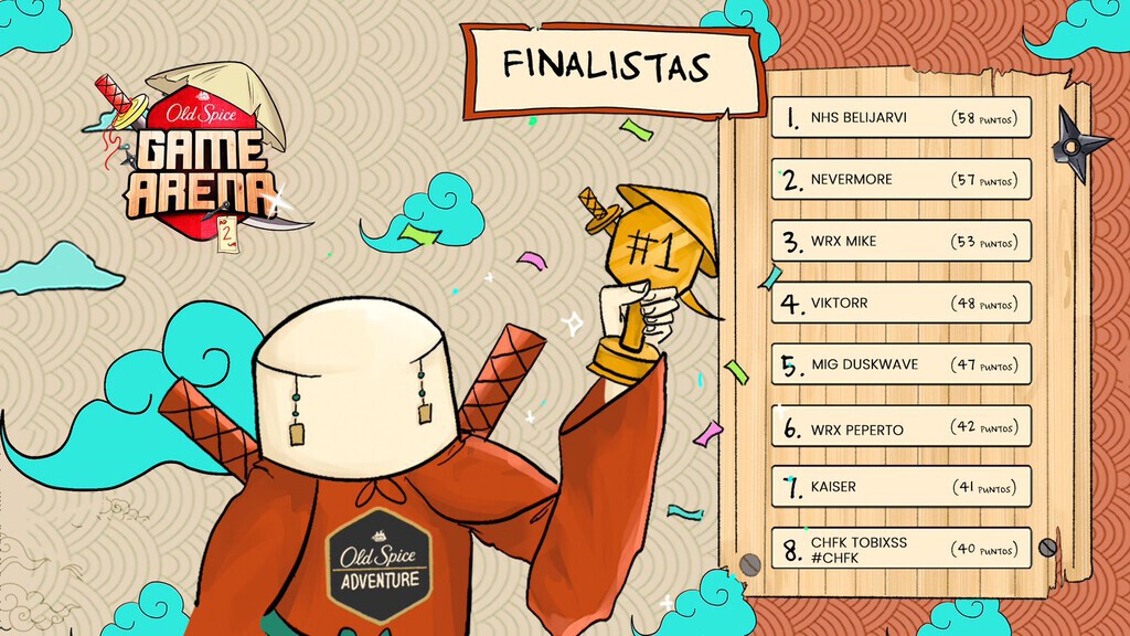 Old Spice Game Arena 2022 estos son los ocho finalistas que