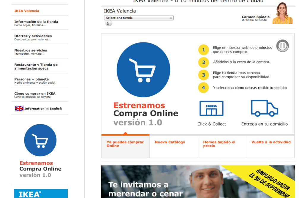 La venta online de IKEA muy poca diferencia con su envío