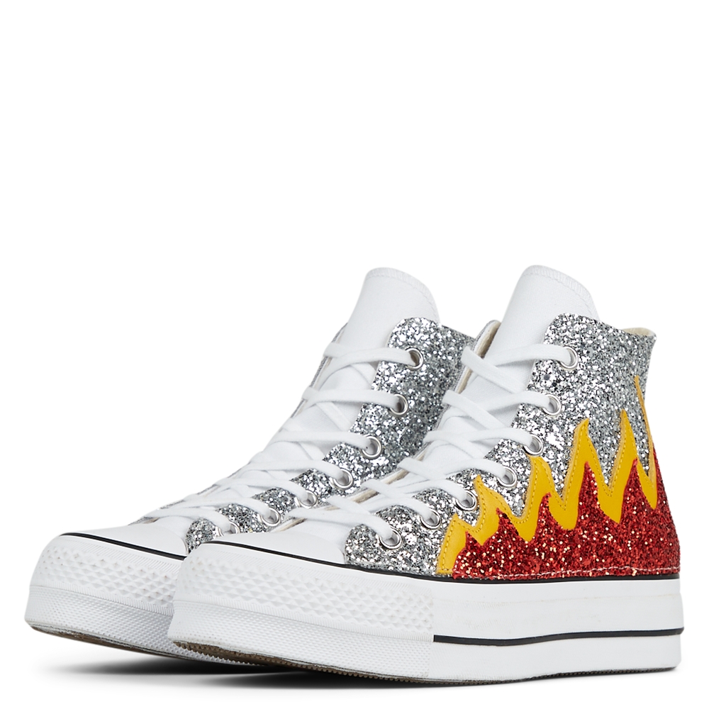 Venta > converse purpurina plata > en stock