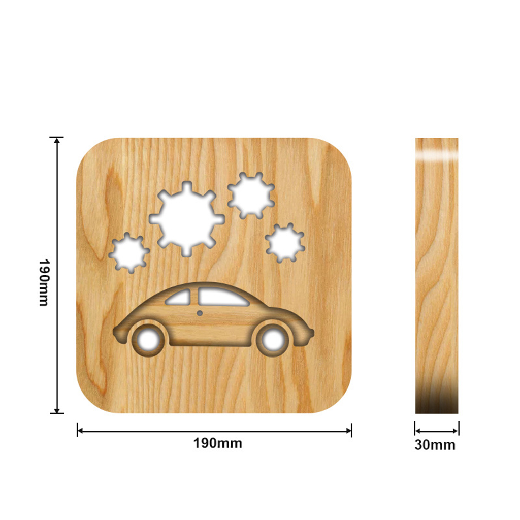 Creative Nightlight Wood USB Desk Light for Living Room