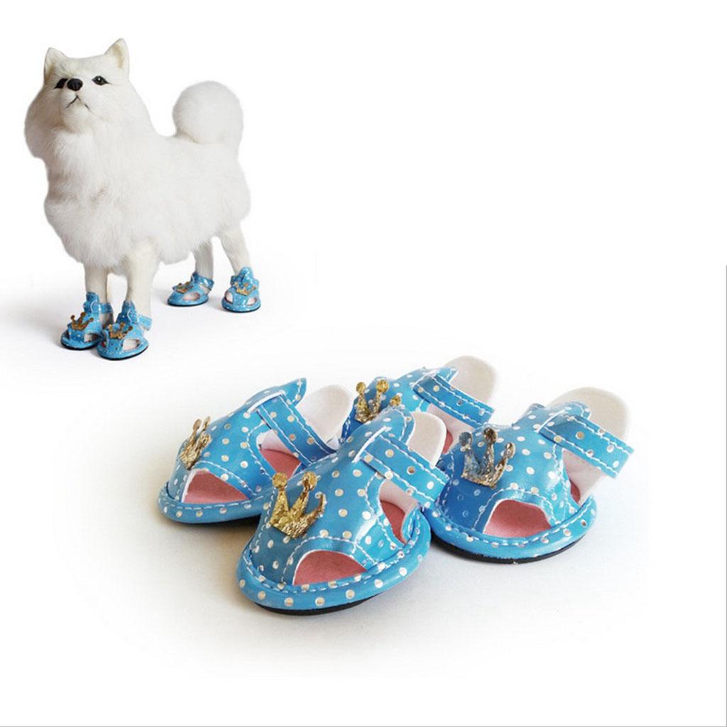 4 Stück Hundeschuhe Pfotenschutz Sommer Haustier Sandalen mit Anti