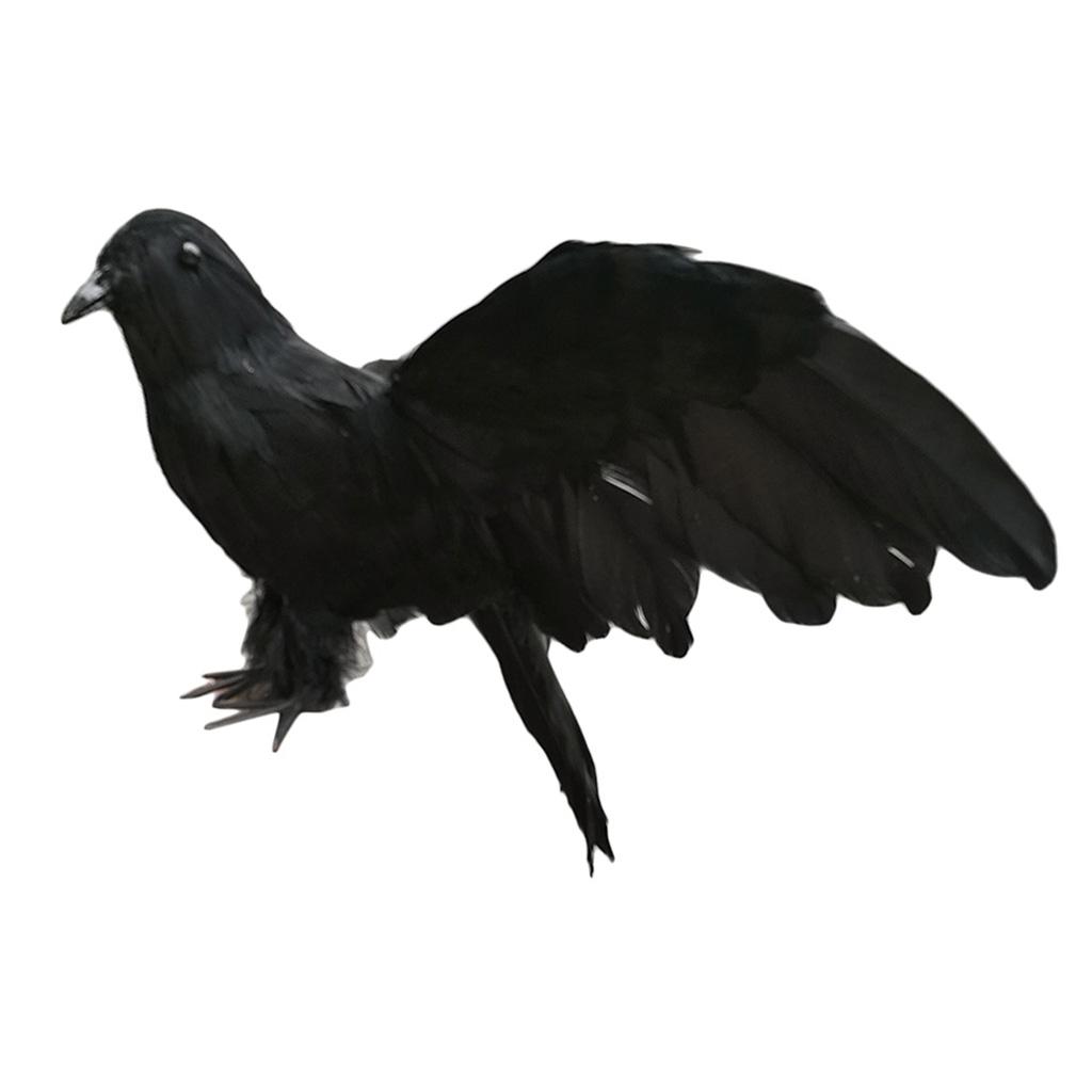 Künstliche Rabe Krähe Vogel für Garten Balkon Dekoration eBay