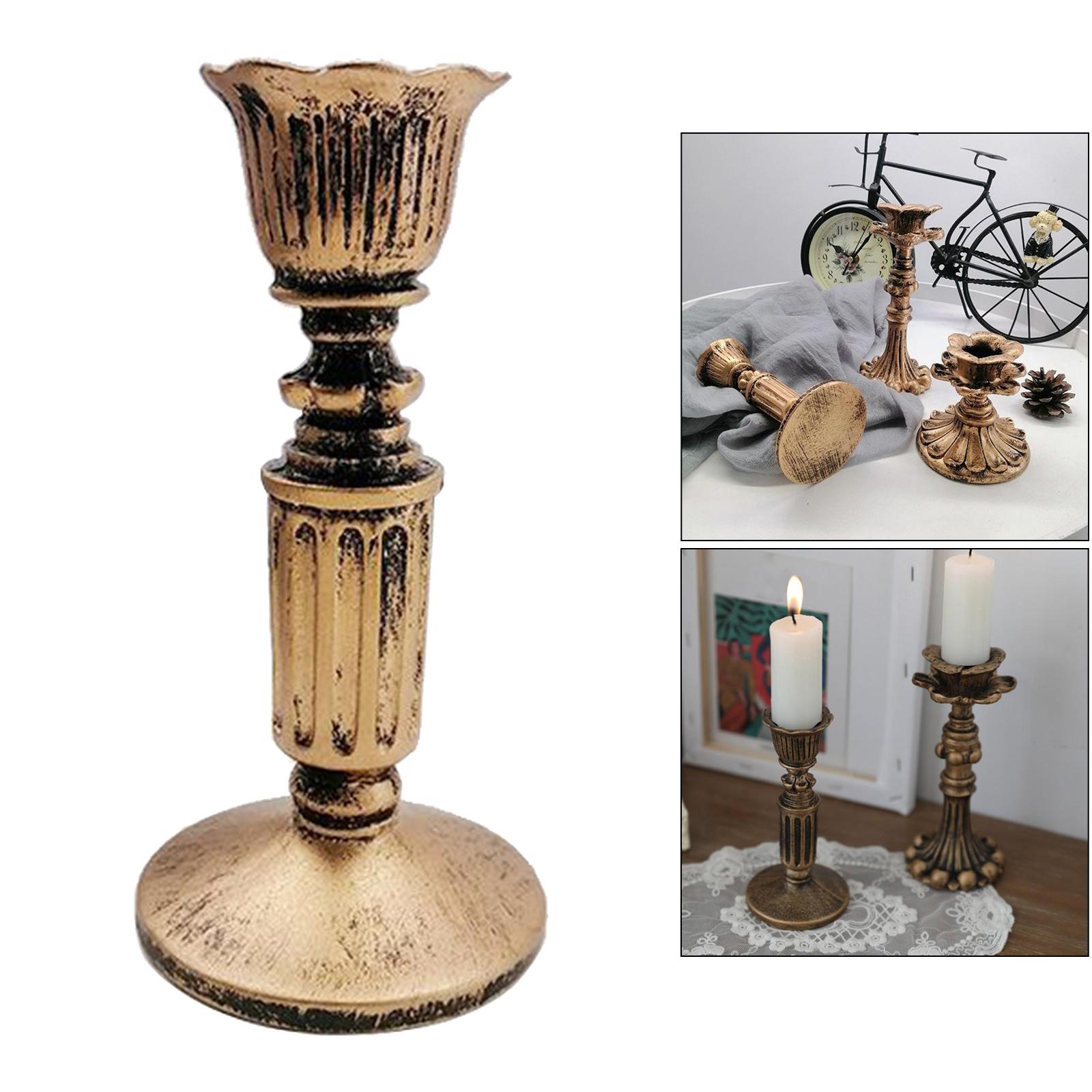 Rustic Shabby Chic Pillar Candle Holder Candlestick for Church Home
