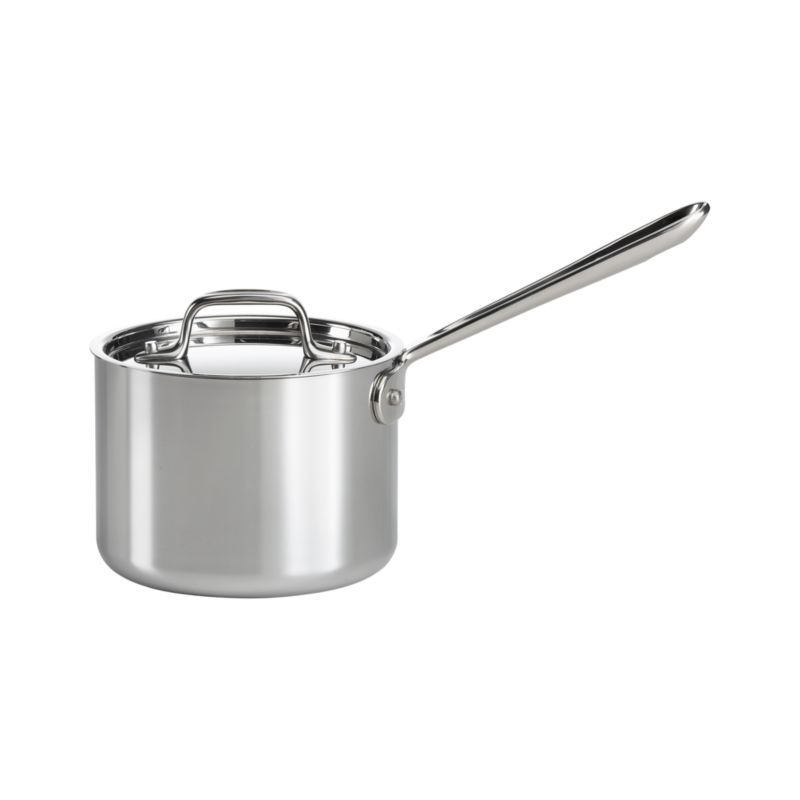 AllClad ® Stainless 2 qt. Saucepan with Lid Crate and Barrel