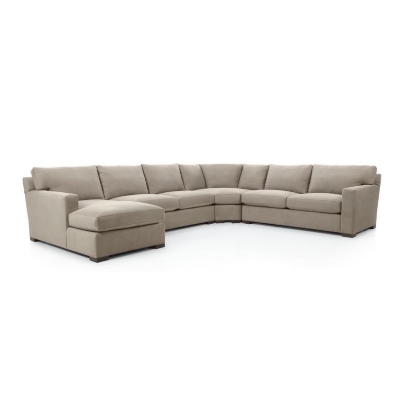 Axis II 4Piece Sectional Sofa Nickel Crate and Barrel