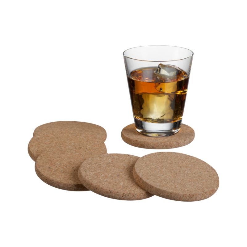 Set of 6 Cork Coasters Crate and Barrel