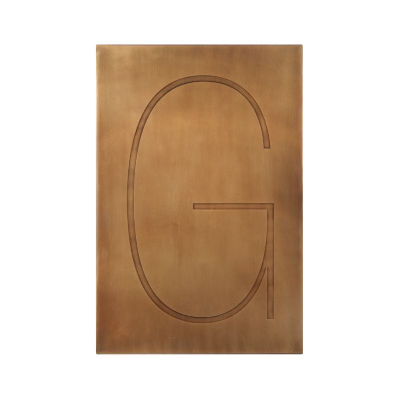 Brass Letter G Wall Art Crate and Barrel
