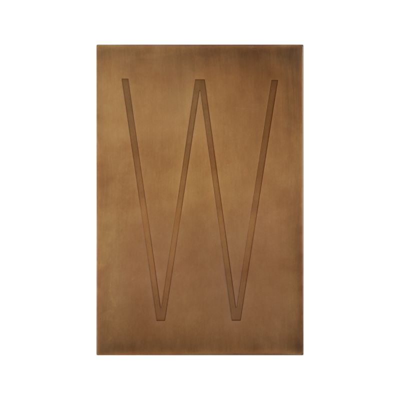 Brass Letter W Wall Art Crate and Barrel