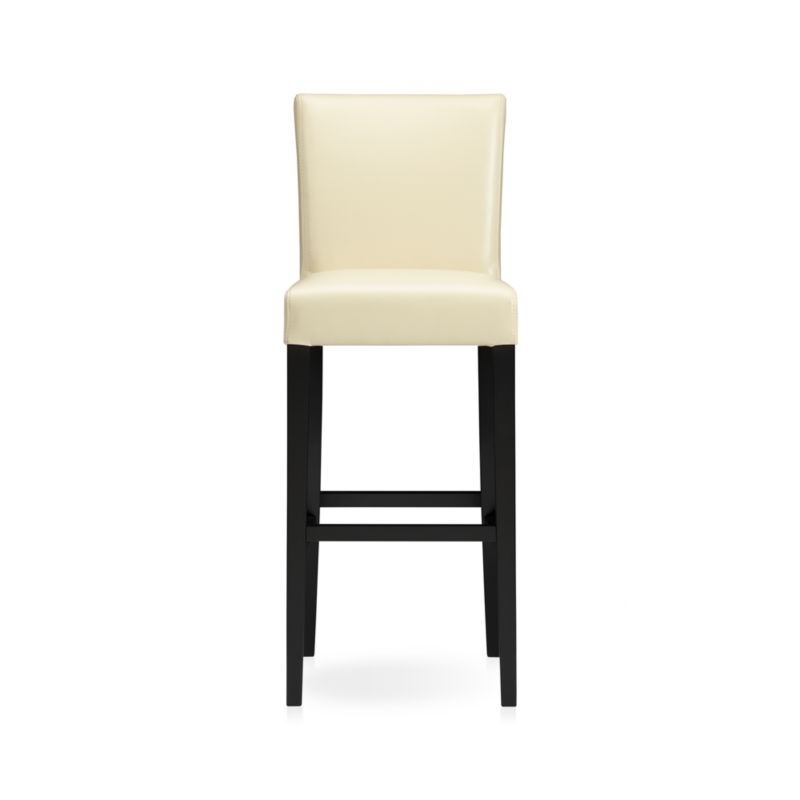 Lowe Ivory 30" Leather Bar Stool Crate and Barrel