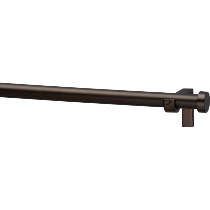 Matte Bronze .75"x120"170" Curtain Rod Set Crate and Barrel