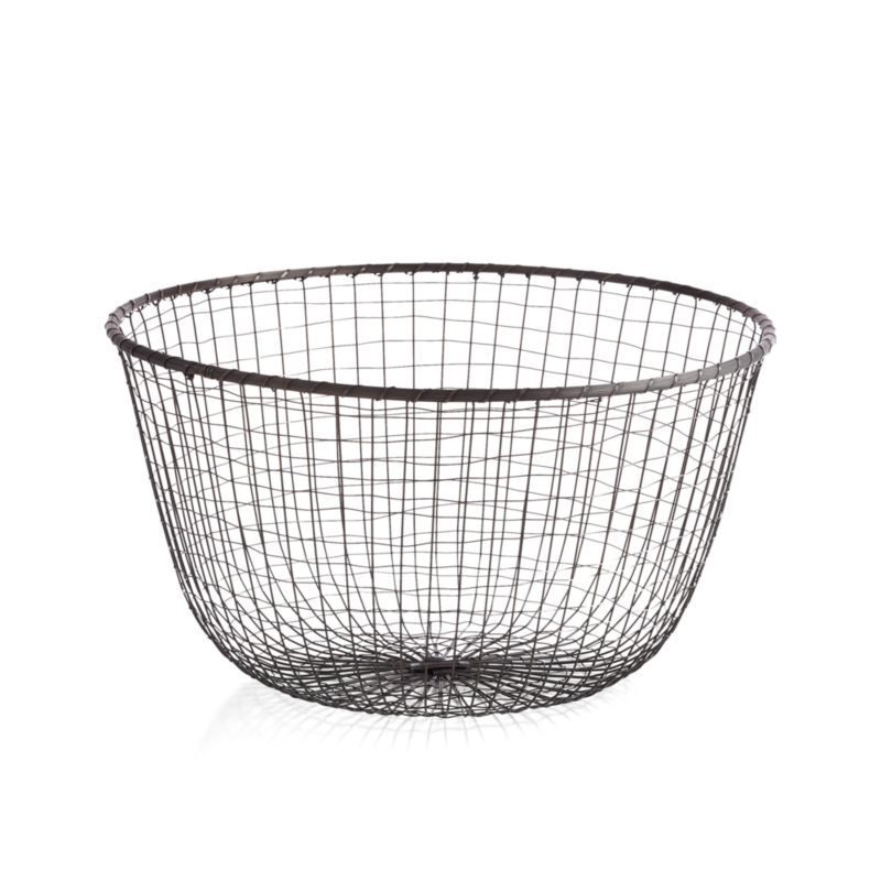 Woven Metal Basket Crate and Barrel