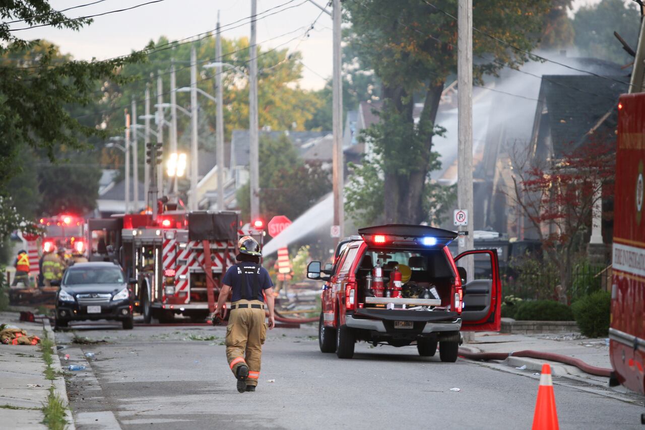 More than 50 firefighters were on the scene overnight in a London, Ont