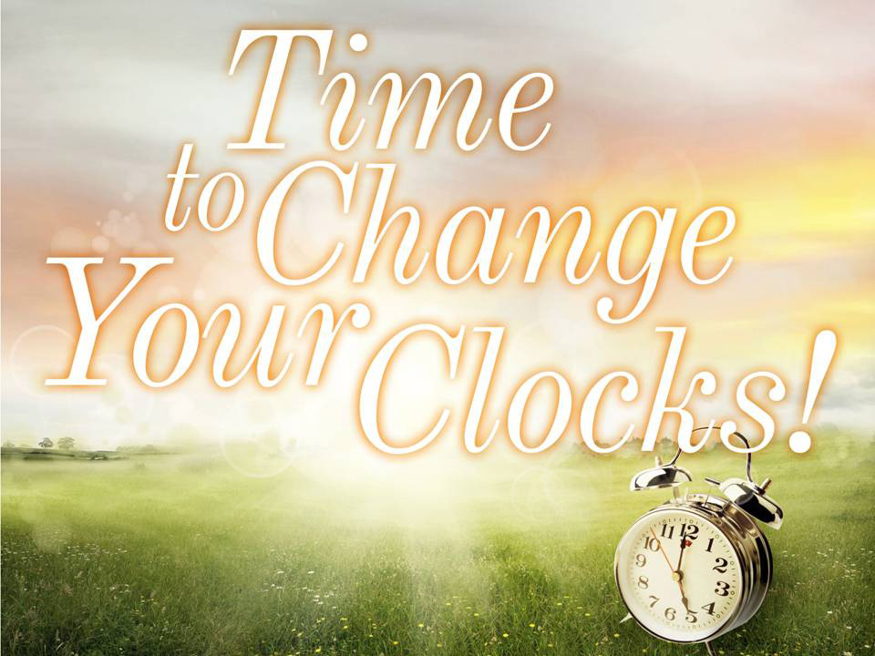 Church PowerPoint Template Time Change