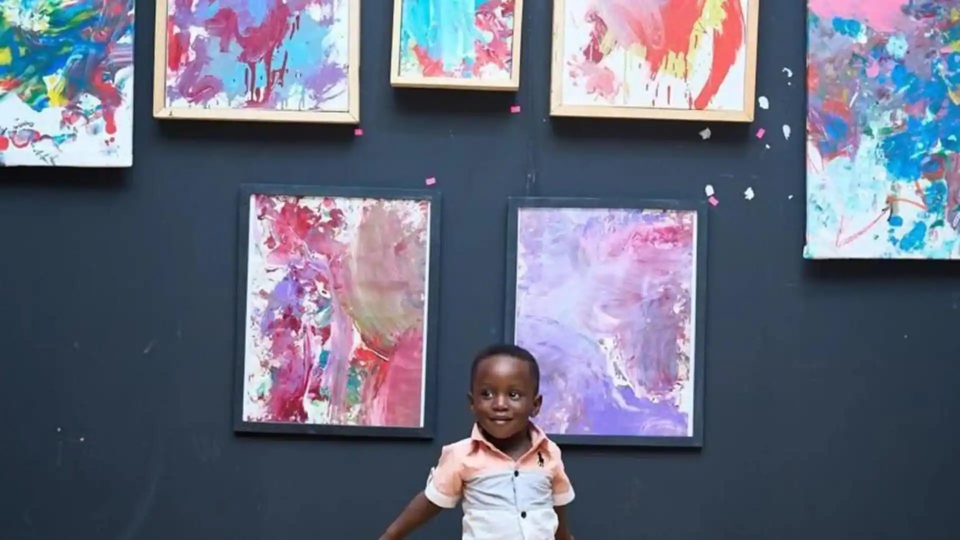 1yearold Ghana toddler world's youngest artist, sells 15 paintings