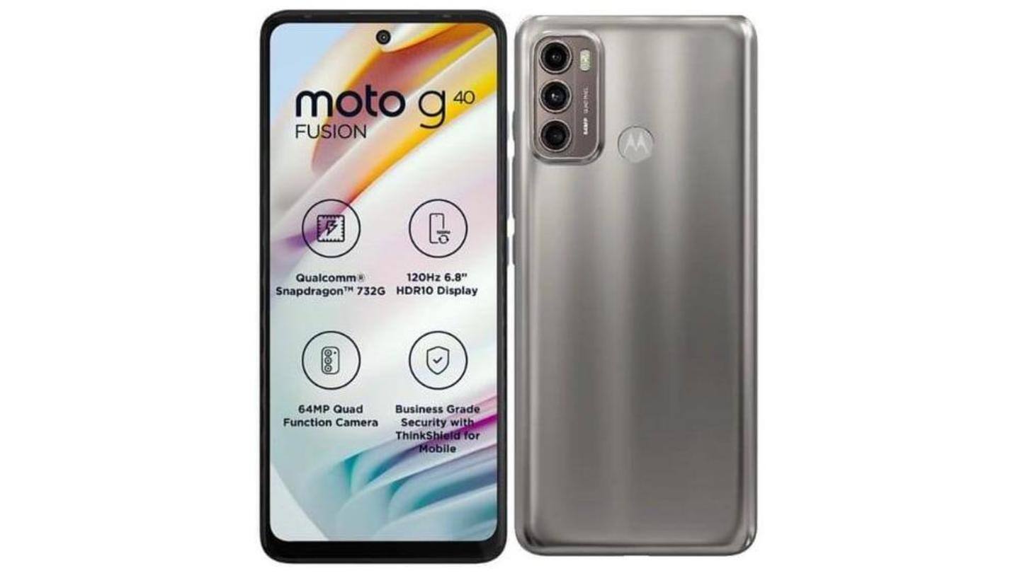 Moto G40 Fusion goes on sale in India via Flipkart NewsBytes