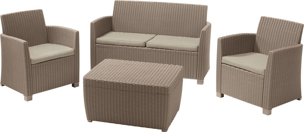 Allibert Vrtna Garnitura Corona Box Cappuccino Jastuci Mall Hr