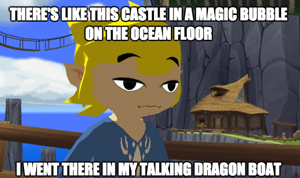 Swim Perfectly Fine In Wind Waker Start Drowning For No Reason Quest Advice Link Meme Generator