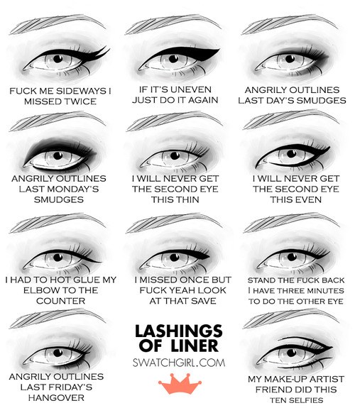What to Your Eyeliner Style Really Should be Called Poorly Dressed