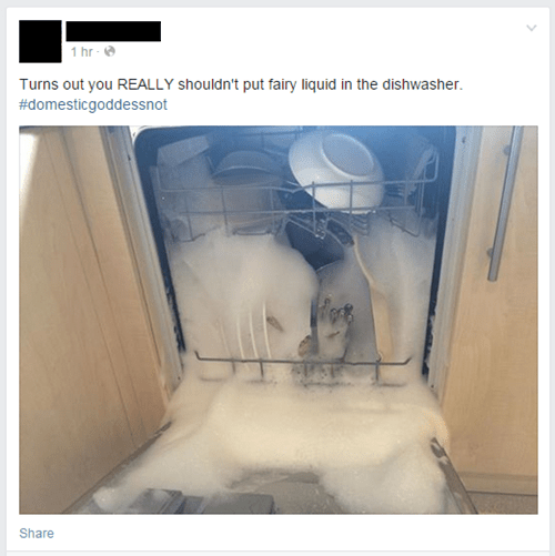 Failbook dishwasher Funny Facebook Fails Failing On Facebook