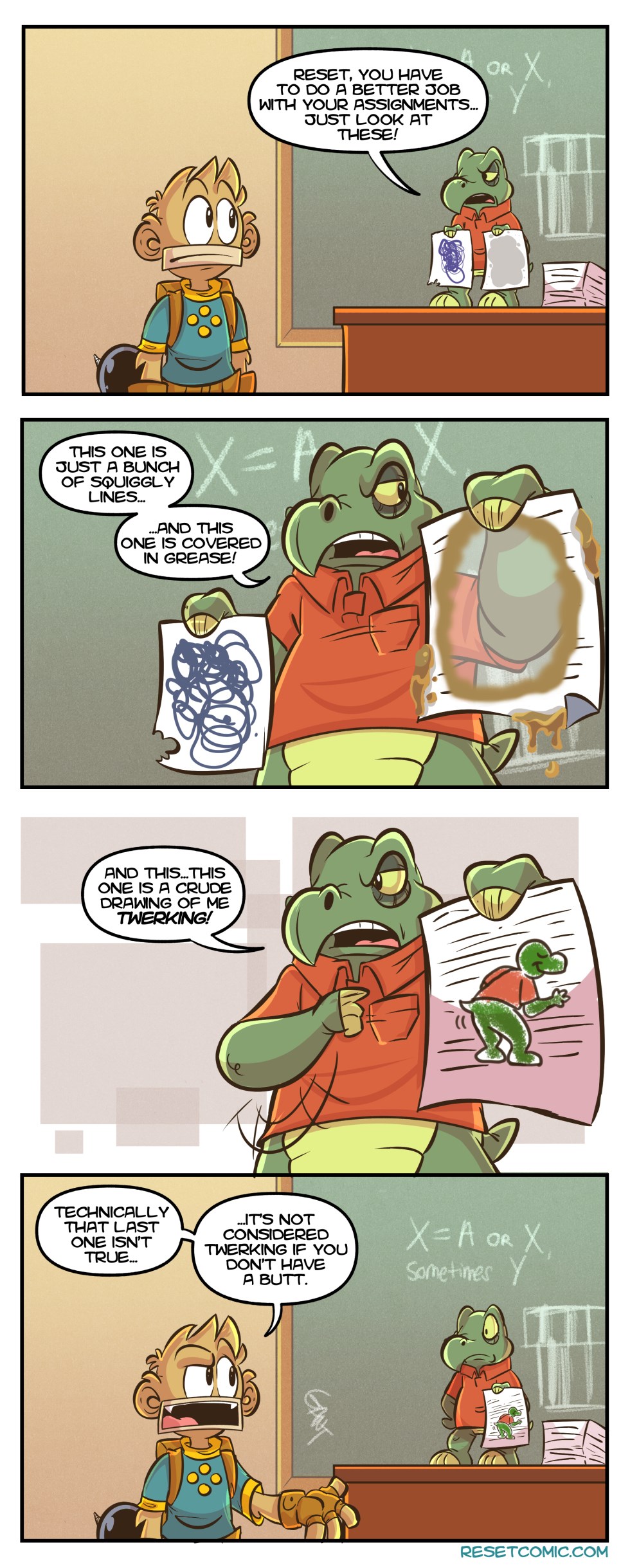 Web Comics twerking 4koma comic strip, web
