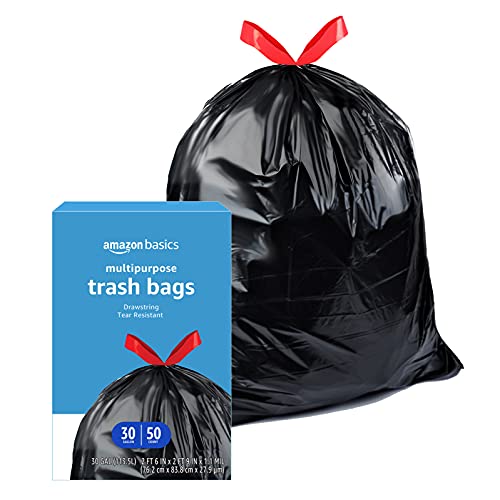 Pack Of 50 Amazon Basics 30 Gallon Trash Bags For 4.895.98 Or 90