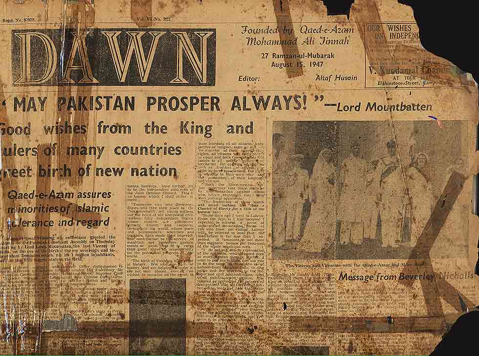 A walk through time Pakistan on the front page I Pakistan