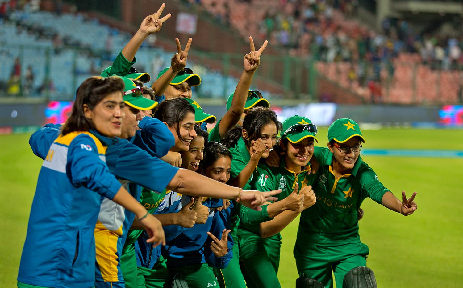 In pictures Pakistan women down India in rainaffected
